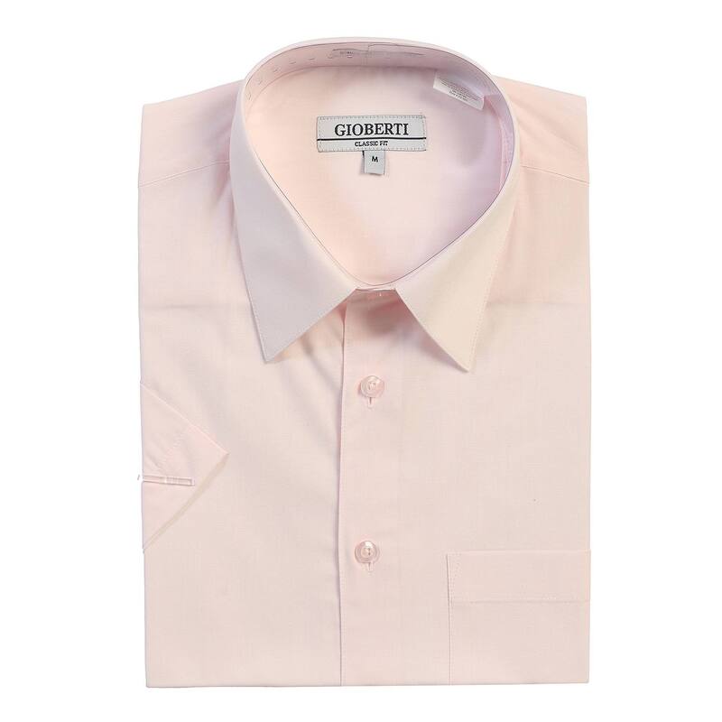 ジョベルティ メンズ トップス Tシャツ Gioberti Menhort Sleeve Solidresshirt Pink ピンク