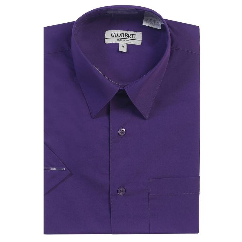 ジョベルティ メンズ トップス Tシャツ Gioberti Menhort Sleeve Solidresshirt Purple B パープル