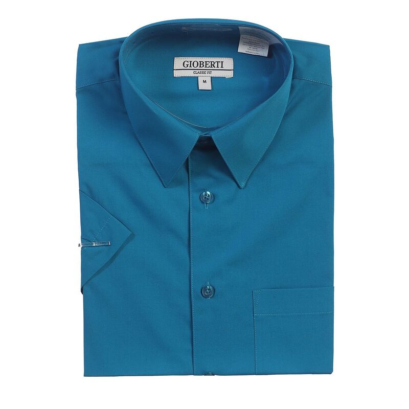 ジョベルティ メンズ トップス Tシャツ Gioberti Menhort Sleeve Solidresshirteal Green ティール