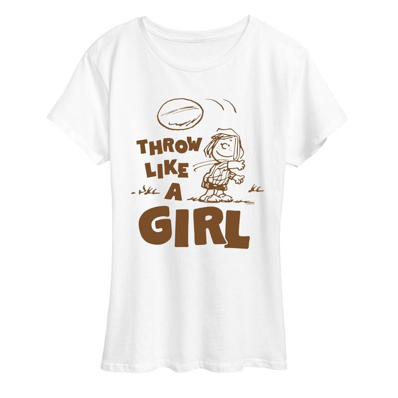 アニメキャラクター レディース トップス Tシャツ グラフィック Licensed Character Women's Peanuts Peppermint Patty Graphic Tee White ホワイト