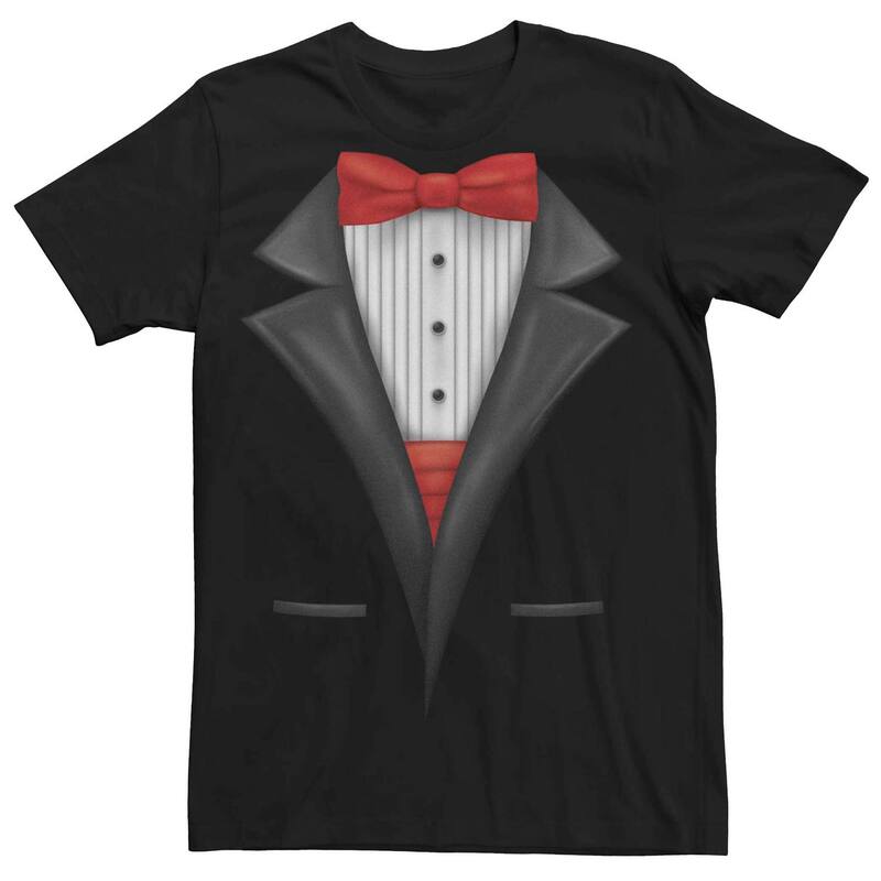 アニメキャラクター メンズ トップス Tシャツ グラフィック Licensed Character Men's Tuxedo Suit Graphic Tee Black ブラック