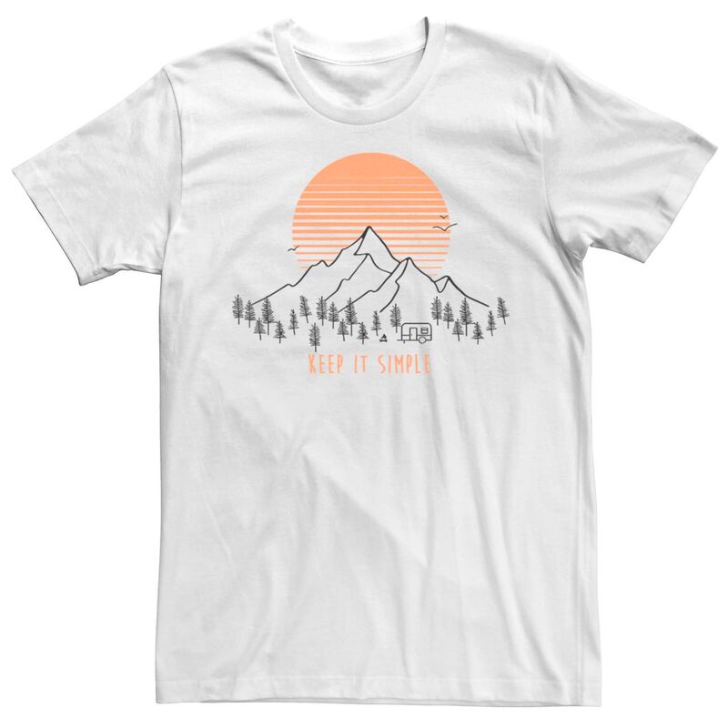 アニメキャラクター メンズ トップス Tシャツ Licensed Character Men's Keep It Simple Camping Tee White ホワイト