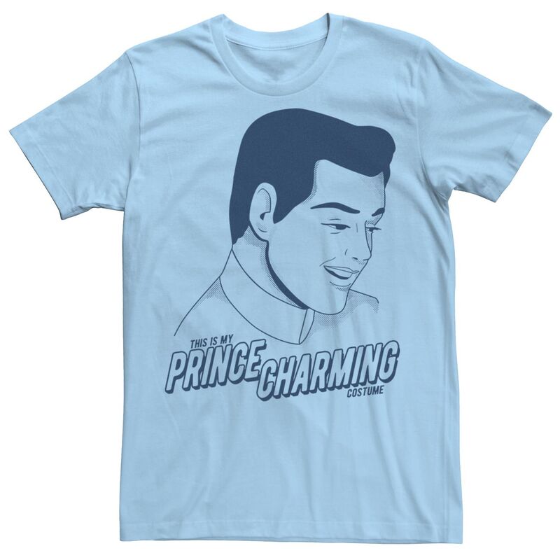 ディズニー メンズ トップス Tシャツ Disney's Cinderella Prince Charming Men's Costume Tee Light Blue ブルー