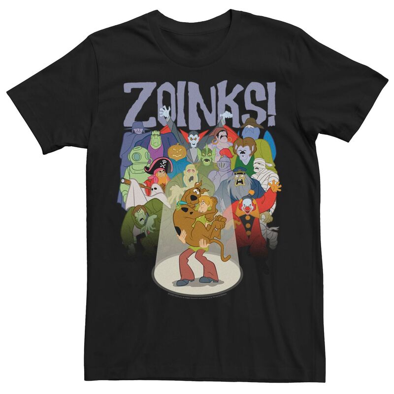 アニメキャラクター メンズ トップス Tシャツ グラフィック Licensed Character Men'scooby Doo Shaggy And Scooby Zoinks! Portrait Graphic Tee Black ブラック
