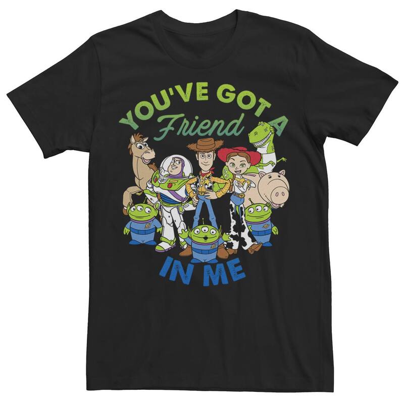 ディズニー ピクサー メンズ トップス Tシャツ Disney / Pixar's Toy Story Men's Cartoon Group Shotee Black ブラック