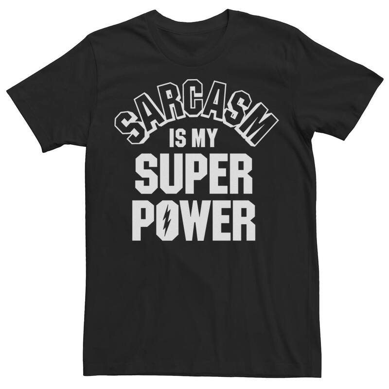 アニメキャラクター メンズ トップス Tシャツ グラフィック Licensed Character Men'sarcasm Is My Super Power Collegiate Funny Graphic Tee Black ブラック