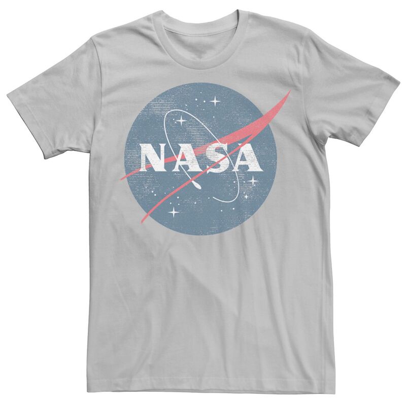 アニメキャラクター メンズ トップス Tシャツ ロゴ Licensed Character Men's NASA Faded Classic Logo Tee Silver シルバー