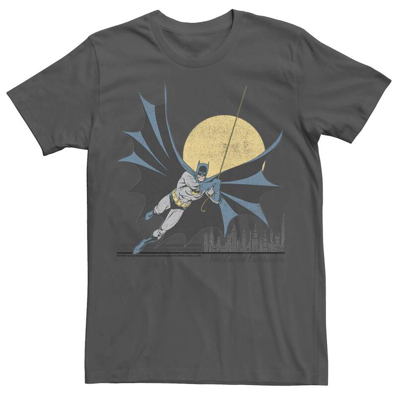 アニメキャラクター メンズ トップス Tシャツ Licensed Character Men's Batmanight Swing Portraitee Charcoal チャコール