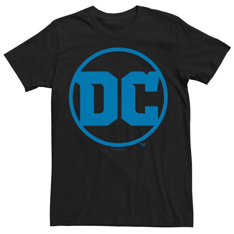 アニメキャラクター メンズ トップス Tシャツ ロゴ Licensed Character Men's DComicsimple Blue Logo Tee Black ブラック