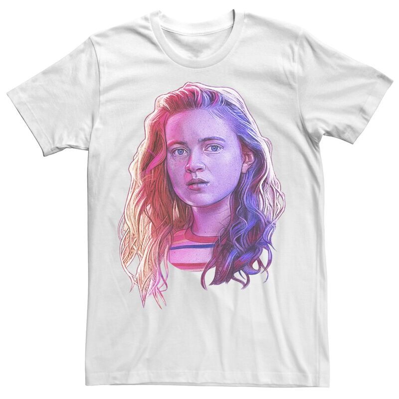 アニメキャラクター メンズ トップス Tシャツ Licensed Character Men'stranger Things Max Large Rose Tone Portraitee White ホワイト