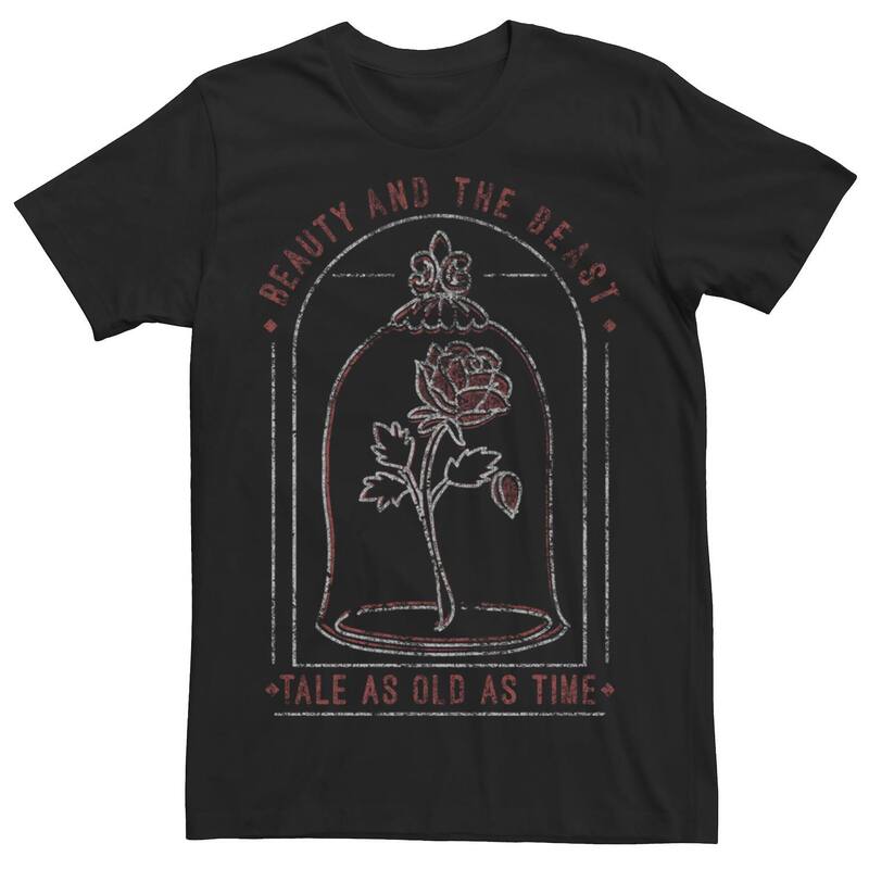 ディズニー メンズ トップス Tシャツ Disney's Beauty And The Beast Men's Tale As Old As Time Rose Tee Black ブラック 6,731円