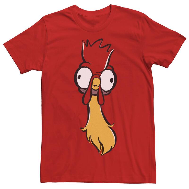 ディズニー メンズ トップス Tシャツ Disney's Moana Hei Men's Large Faces Tee Red レッド