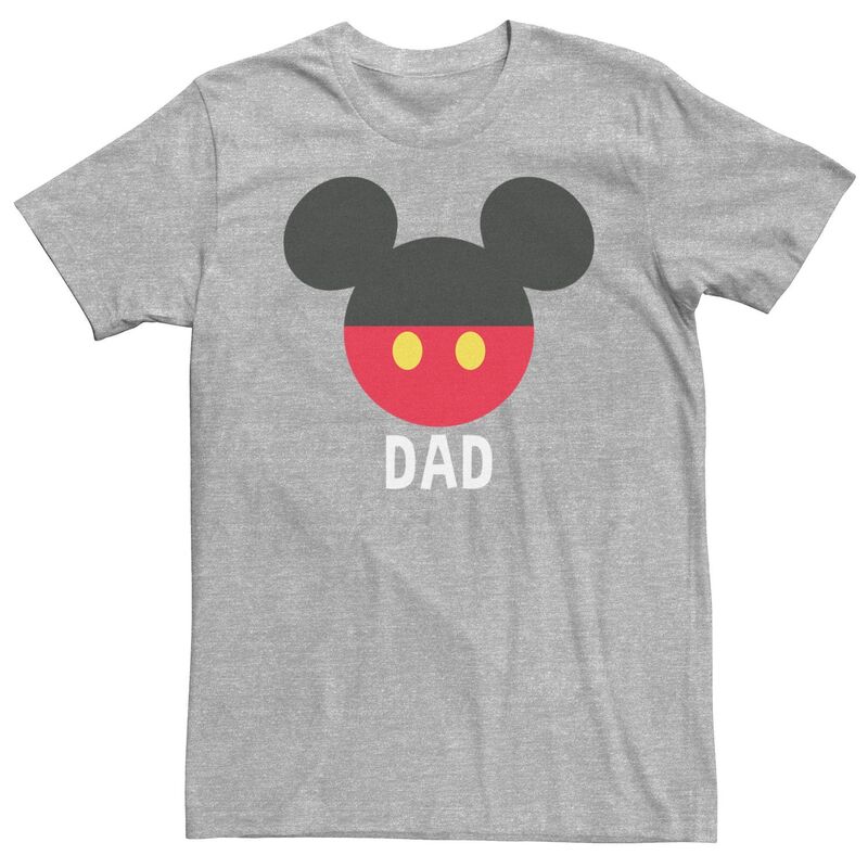 ディズニー メンズ トップス Tシャツ トール ロゴ Disney's Mickey Mouse Big & Tall Dad Logo Tee Athletic Heather ヘザー