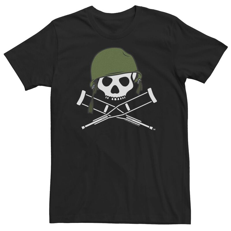 アニメキャラクター メンズ トップス Tシャツ トール ロゴ Licensed Character Big & Tall Jackass Military Style Skullogo Tee Black ブラック
