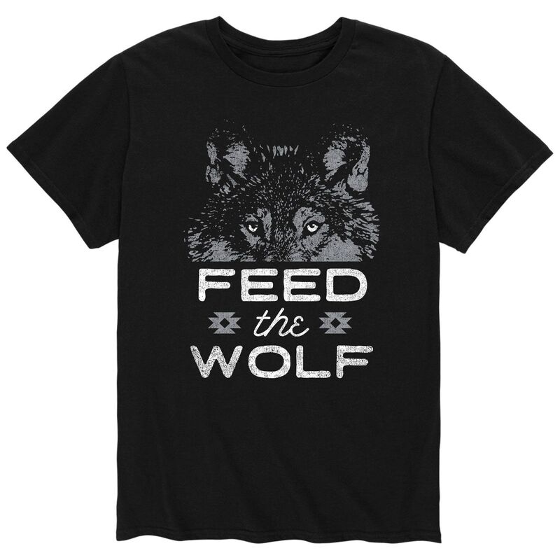アニメキャラクター メンズ トップス Tシャツ Licensed Character Men's Feed The Wolf Tee Black ブラック