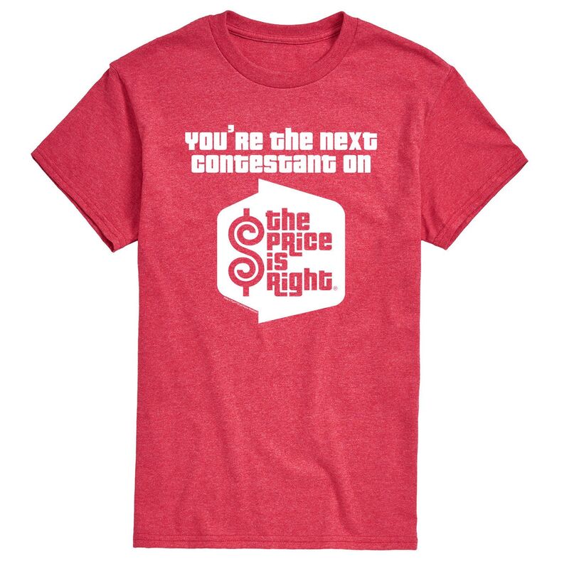 アニメキャラクター メンズ トップス Tシャツ Licensed Character Men's Price Is Right Next Contestantee Red レッド