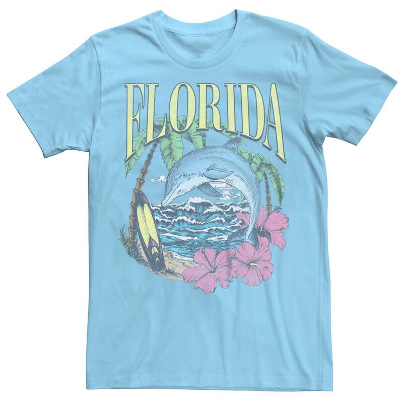 アニメキャラクター メンズ トップス Tシャツ Licensed Character Men's Florida Dolphin Beach Tee Light Blue ブルー 6,920円