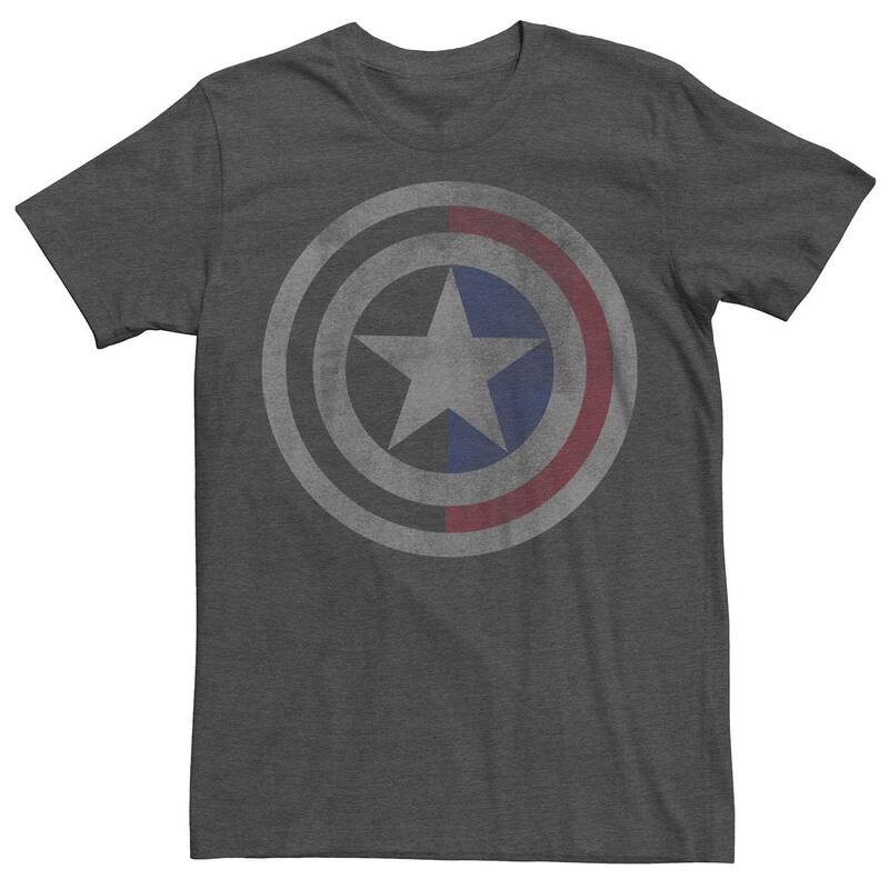 アニメキャラクター メンズ トップス Tシャツ キャップ ロゴ Licensed Character Men's Marvel Distressed Captain America Logo Tee Multi マルチカラー