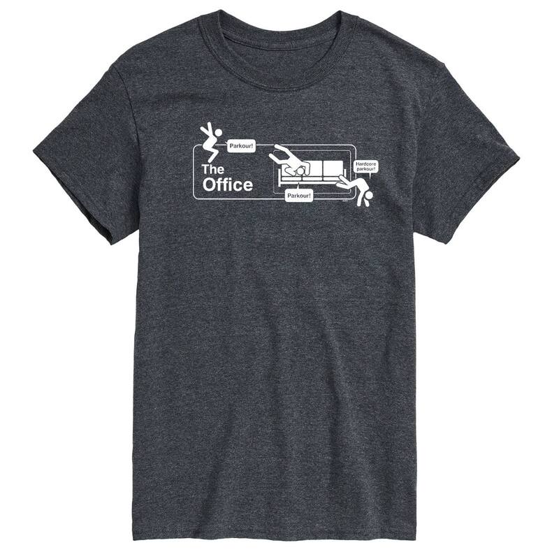 アニメキャラクター メンズ トップス Tシャツ ロゴ Licensed Character Men's The Office Parkour Logo Tee Gray グレー