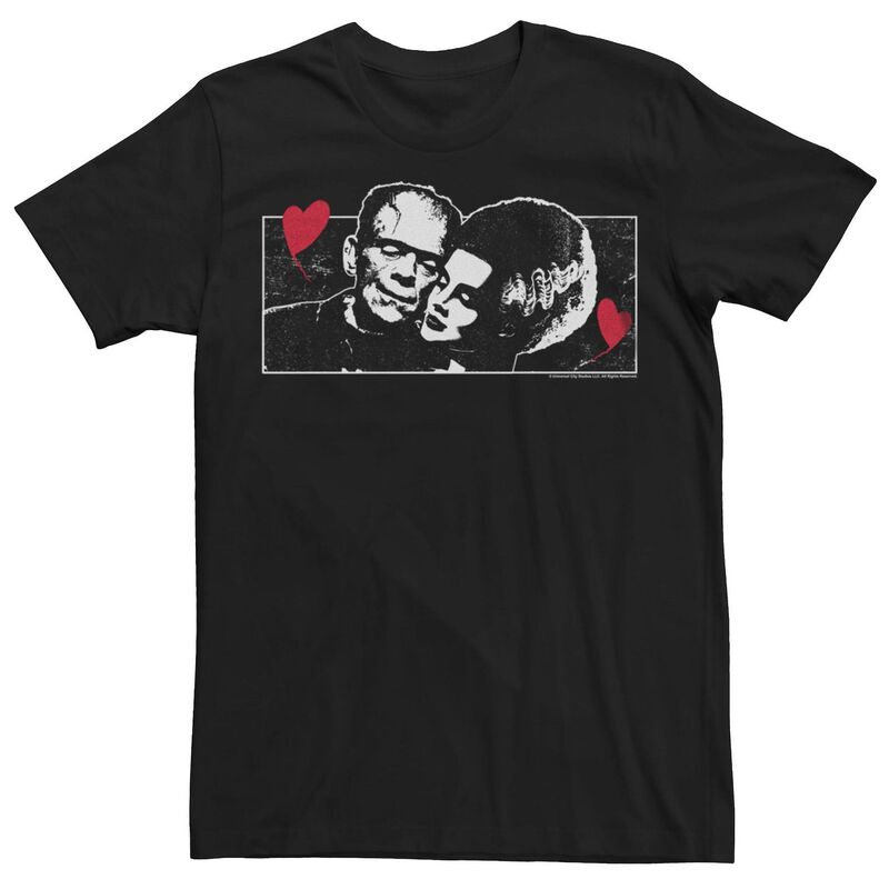 アニメキャラクター メンズ トップス Tシャツ グラフィック Licensed Character Men's Frankenstein Monsters In Love Graphic Tee Black ブラック