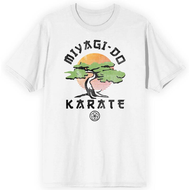 アニメキャラクター メンズ トップス Tシャツ グラフィック Licensed Character Men's Cobra Kai Miyagi-Do Karate Graphic Tee White ホワイト