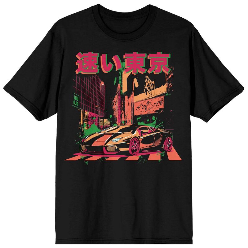 アニメキャラクター メンズ トップス Tシャツ グラフィック Licensed Character Men'sleek Rebel Tokyo Fast Graphic Tee Black ブラック