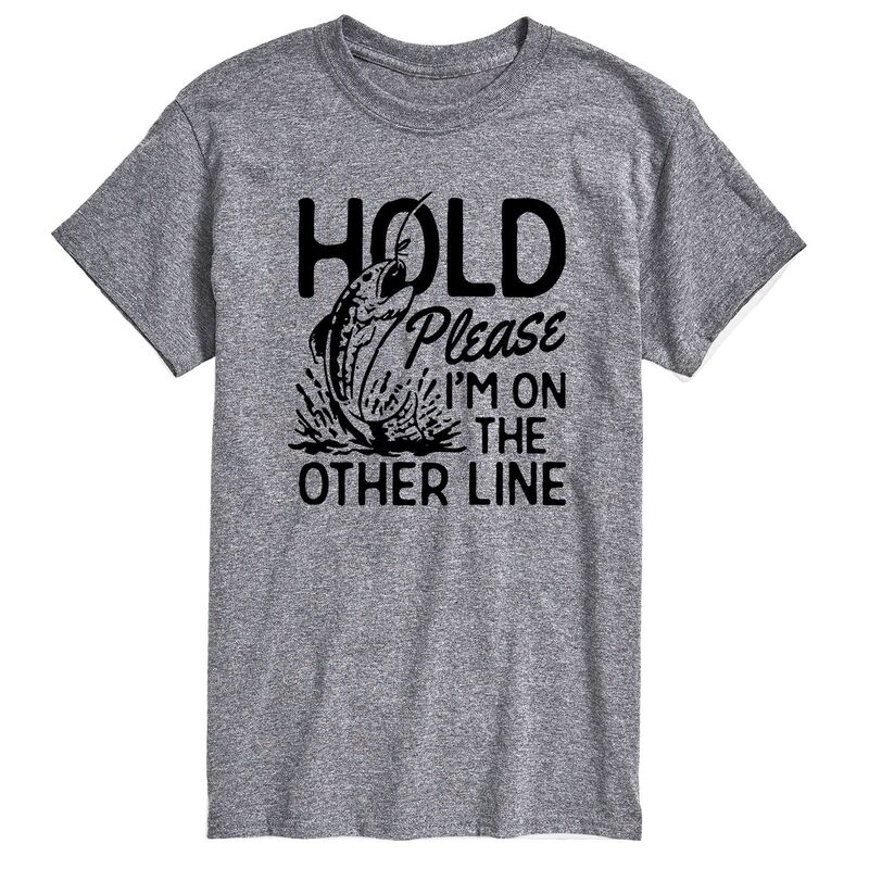 アニメキャラクター メンズ トップス Tシャツ トール グラフィック Licensed Character Big & Tall Hold Please On The Other Line Graphic Tee Gray グレー