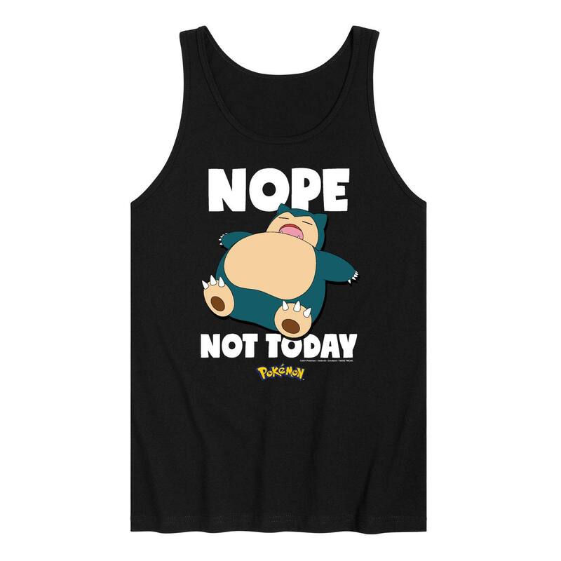 アニメキャラクター メンズ トップス Tシャツ グラフィック Licensed Character Men's Nintendo Pok mon Snorlax Nope Notoday Graphic Tank Top Black ブラック