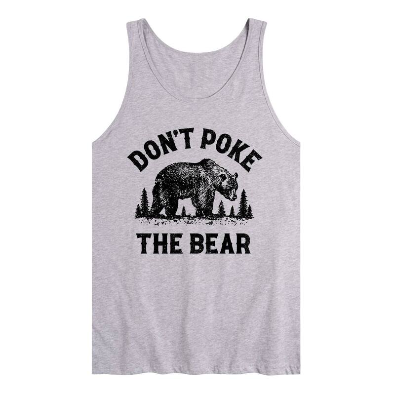 アニメキャラクター メンズ トップス Tシャツ Licensed Character Men's Don't Poke The Bear Tank Top Gray グレー