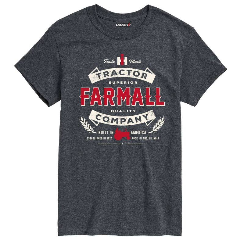 アニメキャラクター メンズ トップス Tシャツ グラフィック Licensed Character Men's Case IH Tractor Company Badge Graphic Tee Dark Gray グレー