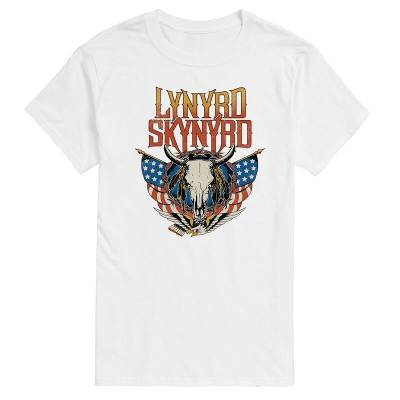アニメキャラクター メンズ トップス Tシャツ トール グラフィック Licensed Character Big & Tallynyrd Skynyrd Steer Skull Graphic Tee White ホワイト