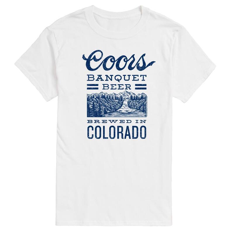 アニメキャラクター メンズ トップス Tシャツ グラフィック Licensed Character Men's Coors Banquet Beer Colorado Graphic Tee White ホワイト