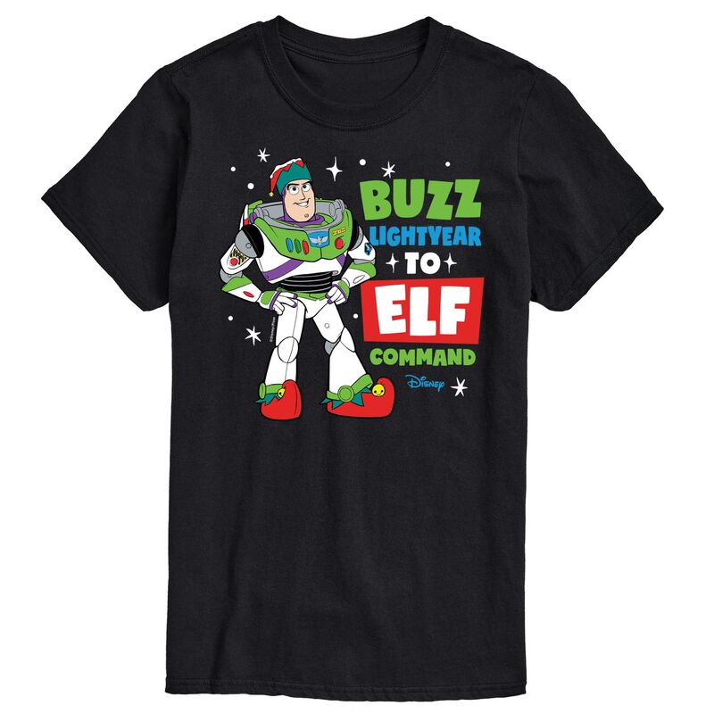 ディズニー ピクサー メンズ トップス Tシャツ グラフィック Disney / Pixar's Toy Story 4 Buzz Lightyear Men's Graphic Tee Black ブラック
