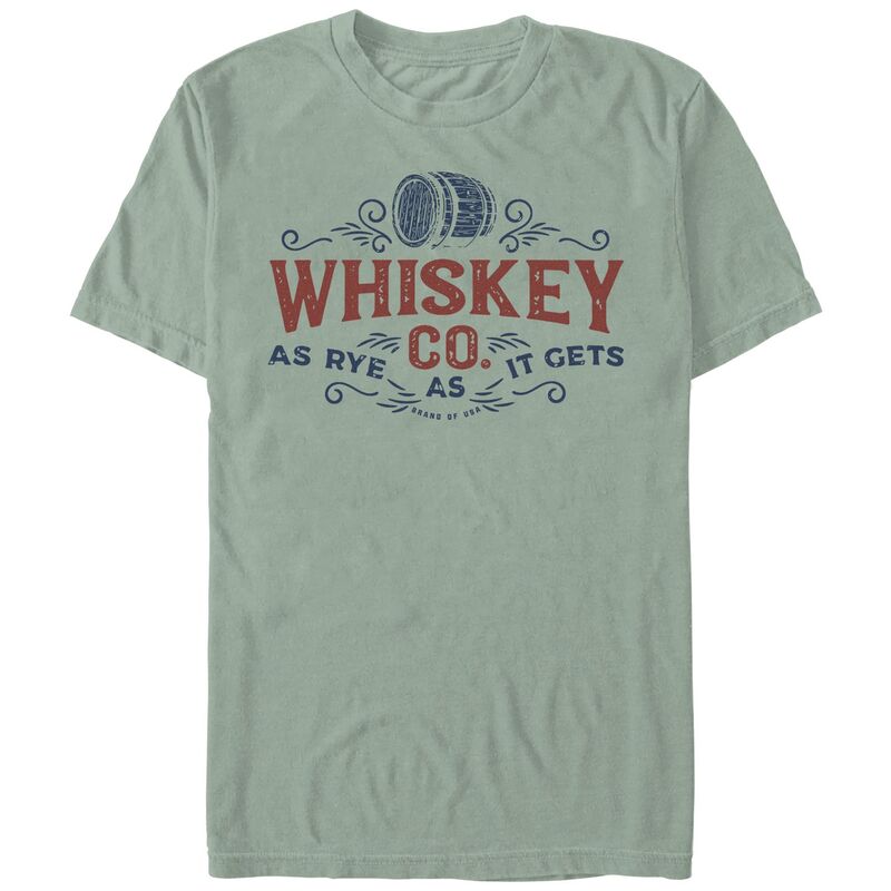 アニメキャラクター メンズ トップス Tシャツ グラフィック Licensed Character Men's Comfort Colors Whiskey Co. As Rye As It Gets Graphic Tee Bay