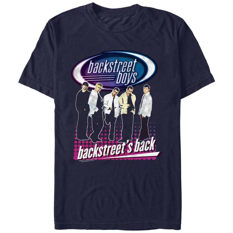 アニメキャラクター メンズ トップス Tシャツ グラフィック Licensed Character Men's Backstreet Boys Backstreet's Back Graphic Tee Navy ネイビー