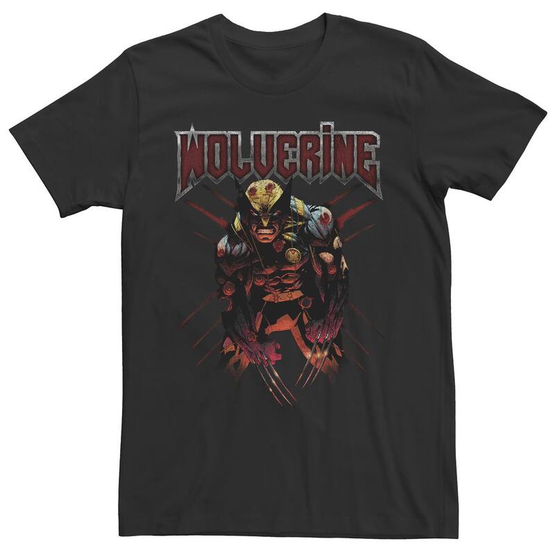 アニメキャラクター メンズ トップス Tシャツ Licensed Character Men's Wolverine Tee Black ブラック