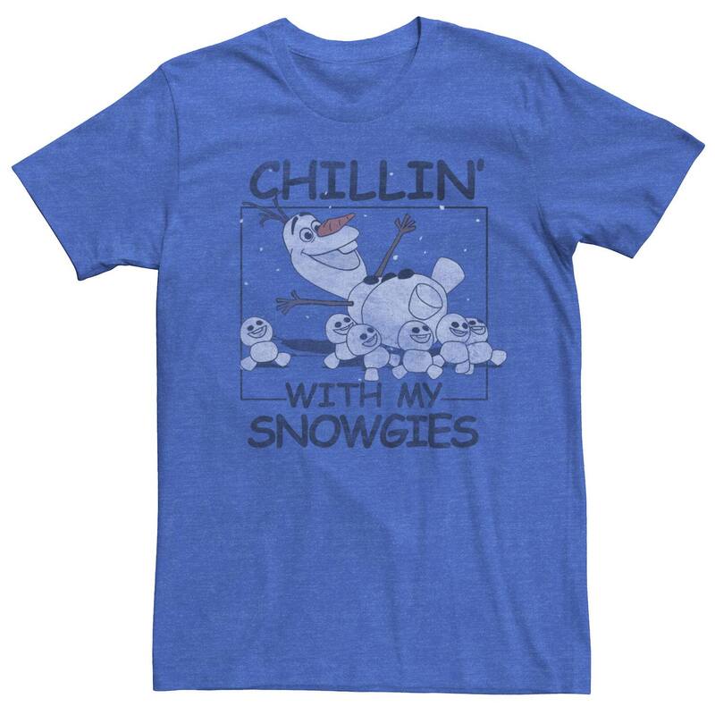 ディズニー メンズ トップス Tシャツ グラフィック Disney's Frozen Men's Olaf Chillin With My Snowmies Portrait Graphic Tee Royal Heather ヘザー 7,489円
