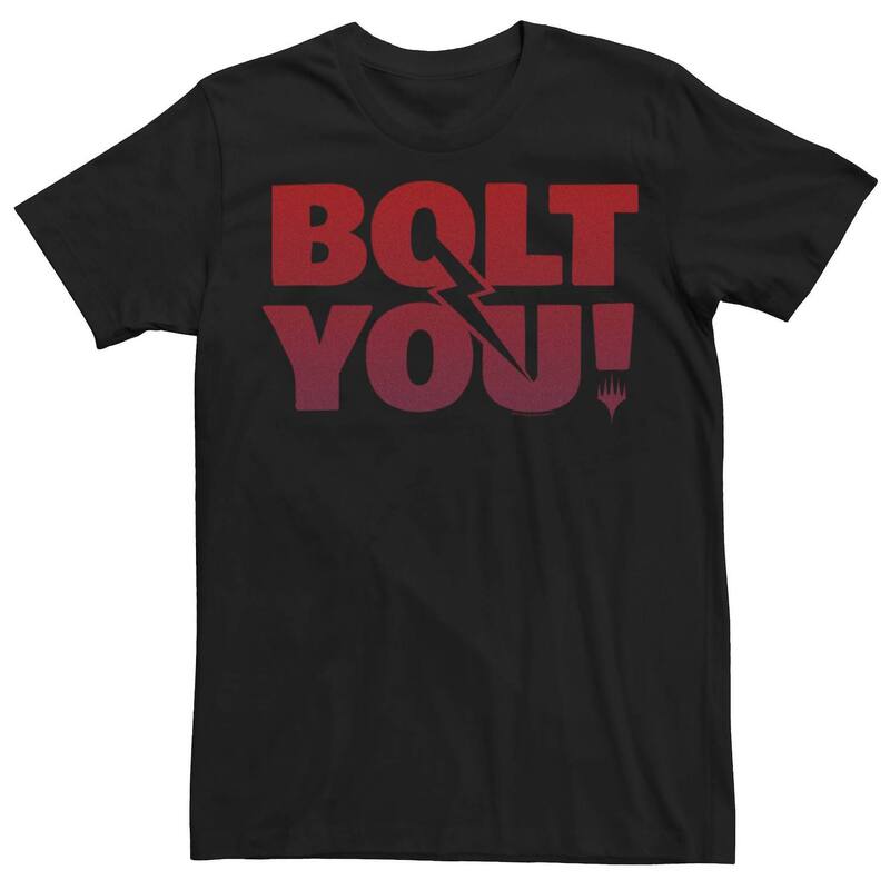 アニメキャラクター メンズ トップス Tシャツ Licensed Character Men's Magic The Gathering Bolt You Textee Black ブラック