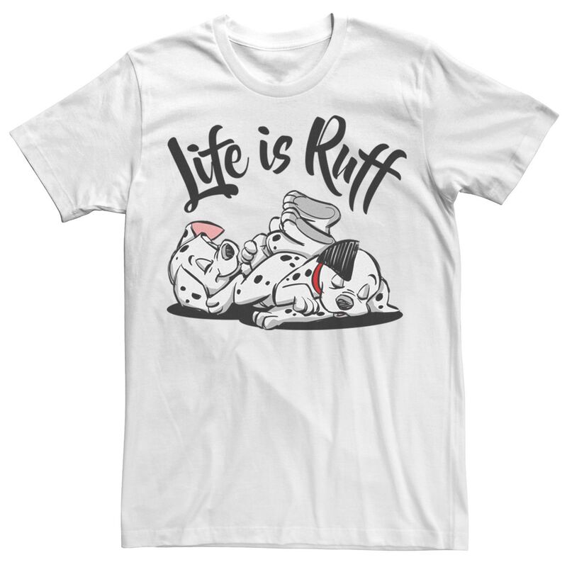ウォルトディズニー メンズ トップス プルオーバー Disney\u0027s 101 Dalmatians Men\u0027sleeping Puppies Life Is Ruff Tee White 白いこと
