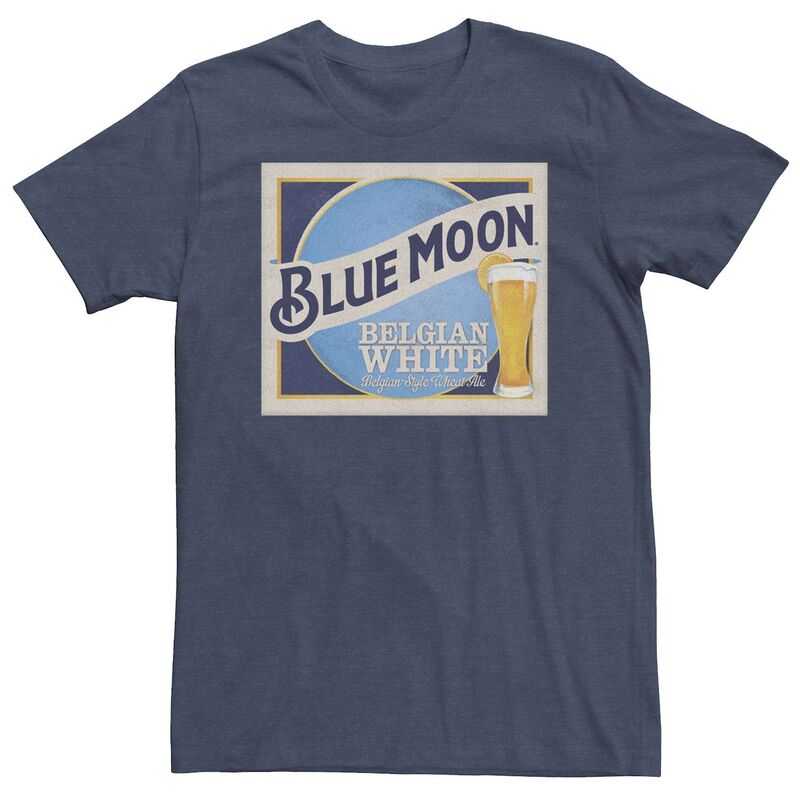 アニメキャラクター メンズ トップス Tシャツ トール ロゴ Licensed Character Big & Tall Blue Moon Beer Square Logo Tee Navy Heather ヘザー