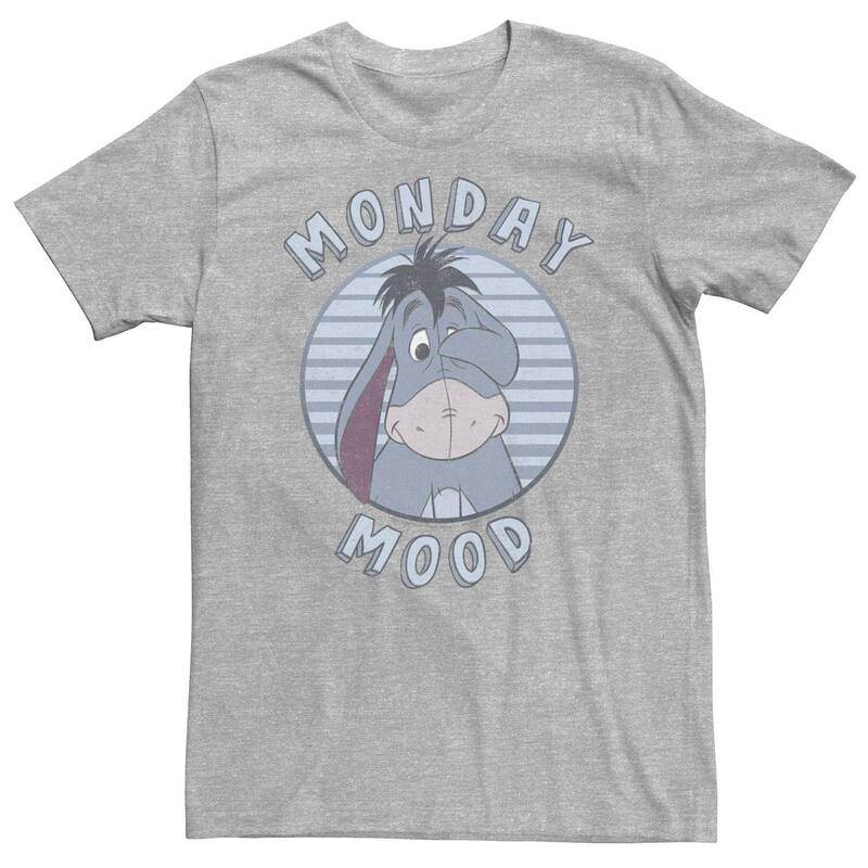 ディズニー メンズ トップス Tシャツ トール Big & Tall Disney Winnie The Pooh Eeyore Monday Mood Tee Athletic Heather ヘザー