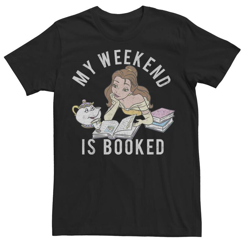 ディズニー メンズ トップス Tシャツ グラフィック Disney's Beauty And The Beast Belle Men's "My Weekend Is Booked" Graphic Tee Black ブラック