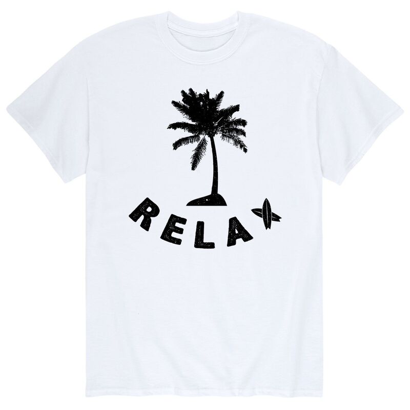 アニメキャラクター メンズ トップス Tシャツ Licensed Character Men's Relax Palm Tree Tee White ホワイト