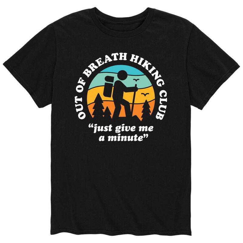 アニメキャラクター メンズ トップス Tシャツ Licensed Character Men's Out Of Breathiking Club Tee Black ブラック