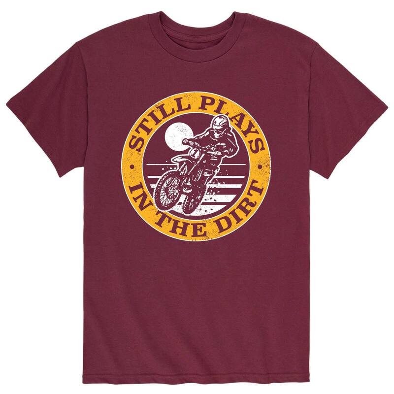 アニメキャラクター メンズ トップス Tシャツ Licensed Character Men'still Plays in the Dirtee Red レッド