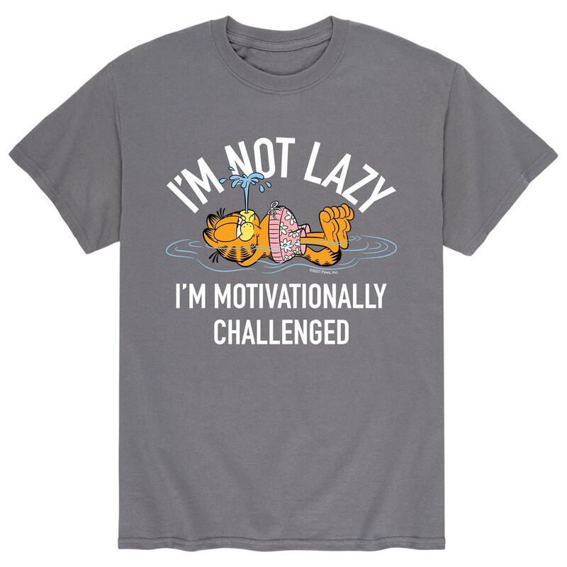 アニメキャラクター メンズ トップス Tシャツ Licensed Character Men's Garfield Im Not Lazy Tee Charcoal チャコール