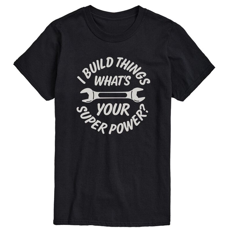 アニメキャラクター メンズ トップス Tシャツ Licensed Character Men's I Build Things Tee Black ブラック
