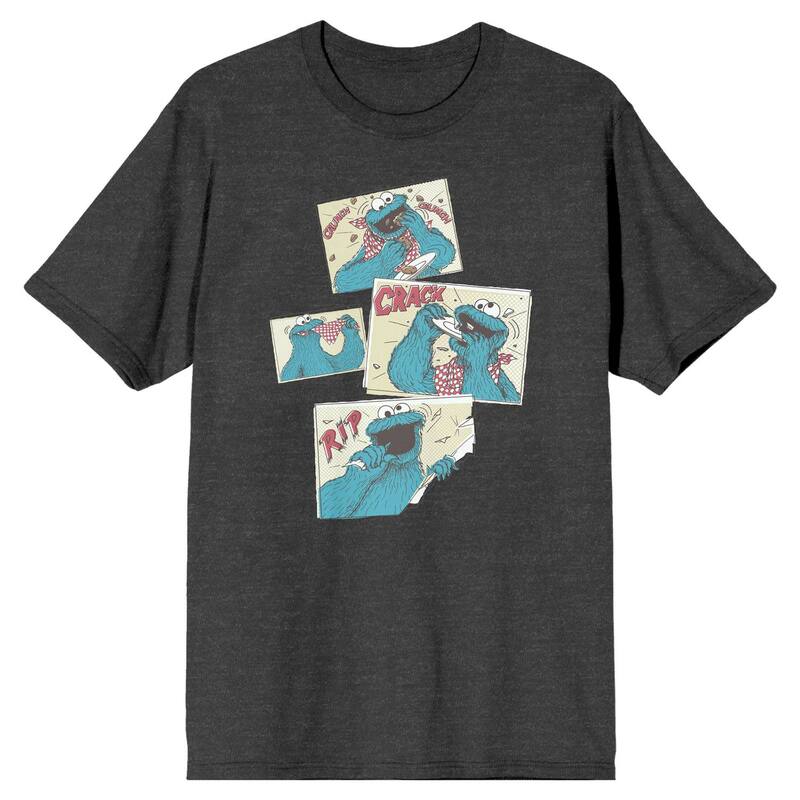 アニメキャラクター メンズ トップス Tシャツ Licensed Character Men'sesame Street Eatee Gray グレー