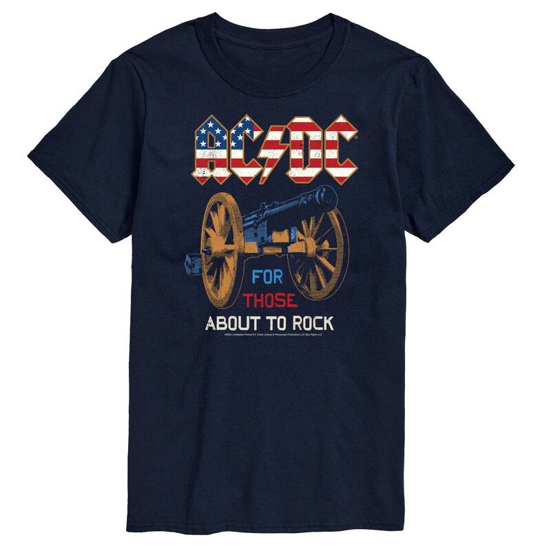 アニメキャラクター メンズ トップス Tシャツ トール Licensed Character Big & Tall ACDC Abouto Rock Tee Navy ネイビー