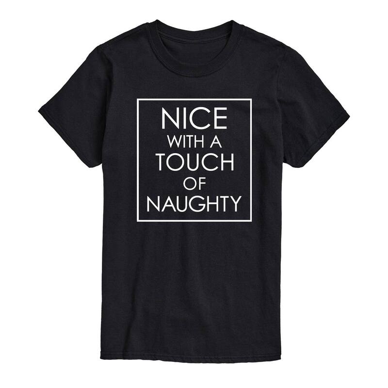 アニメキャラクター メンズ トップス Tシャツ Licensed Character Men's Nice Naughty Tee Black ブラック